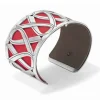 Brighton Wear Red Christo Cuff Bracelet Silver-Red Online