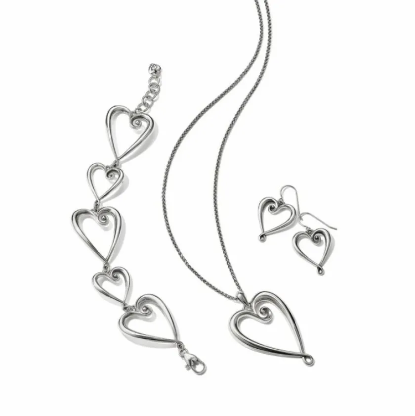 Brighton Whimsical Heart Convertible Necklace Silver Online