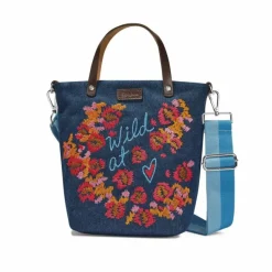 Brighton Wild At Heart Embroidered Medium Messenger Bag Multi Fashion