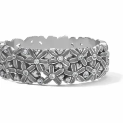 Brighton Wild Flowers Hinged Bangle Silver Outlet