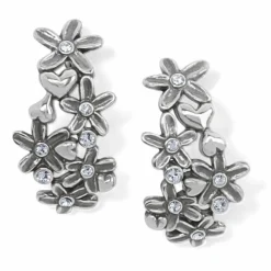 Brighton Wild Flowers Post Hoop Earrings Silver Sale