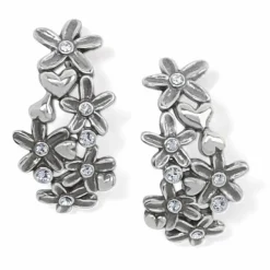 Brighton Wild Flowers Post Hoop Earrings Silver Sale