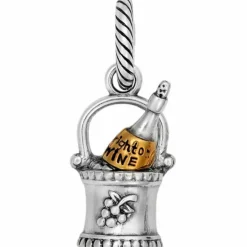 Brighton Wine O' Clock Charm Silver-Gold Hot