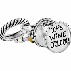 Brighton Wine O' Clock Charm Silver-Gold Hot