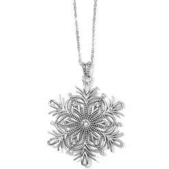 Brighton Winter Bliss Snowflake Convertible Necklace Silver Discount