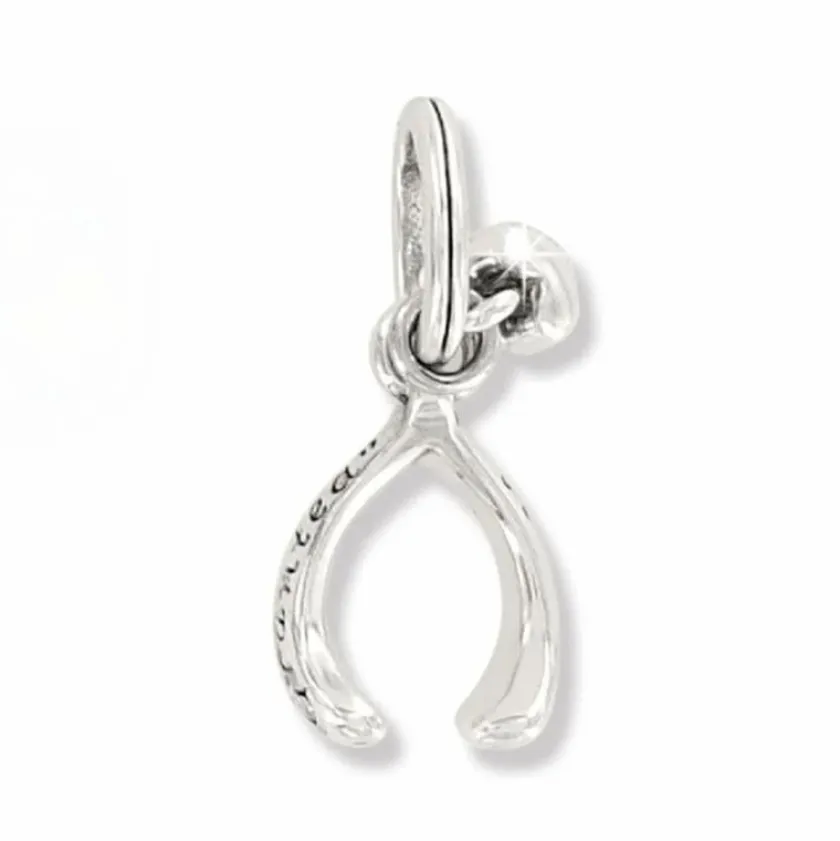 Brighton Wishbone Love Charm Silver New