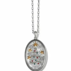 Brighton Wonderful Christmas Time Shaker Necklace Silver-Gold Discount
