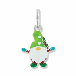 Brighton Yuletide Gnome Charm Silver-Multi Clearance